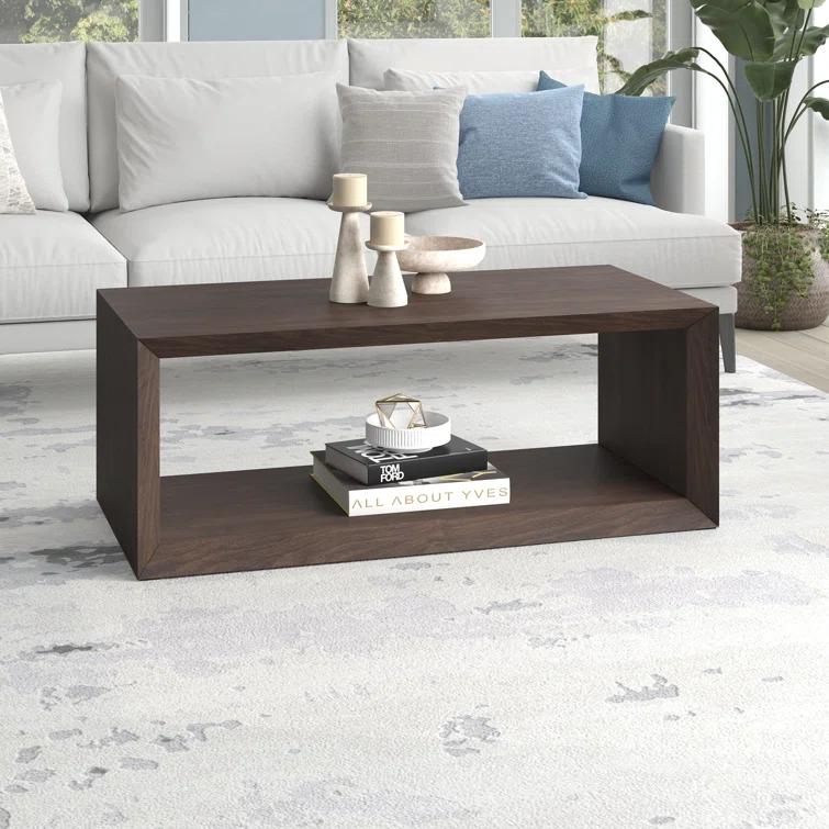 Samuelson Faux Wood Coffee Table With Shelf