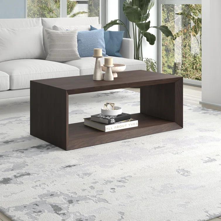 Samuelson Faux Wood Coffee Table With Shelf