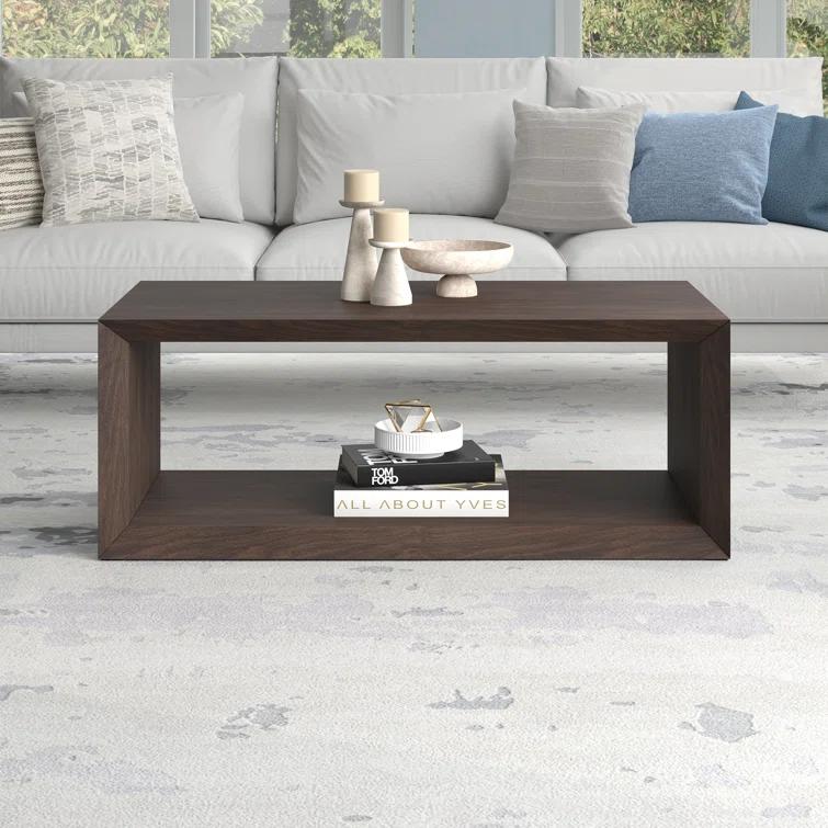 Samuelson Faux Wood Coffee Table With Shelf