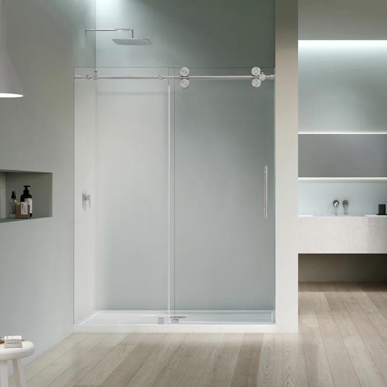 56" - 60" W x 78" H Single Sliding Frameless Shower Door