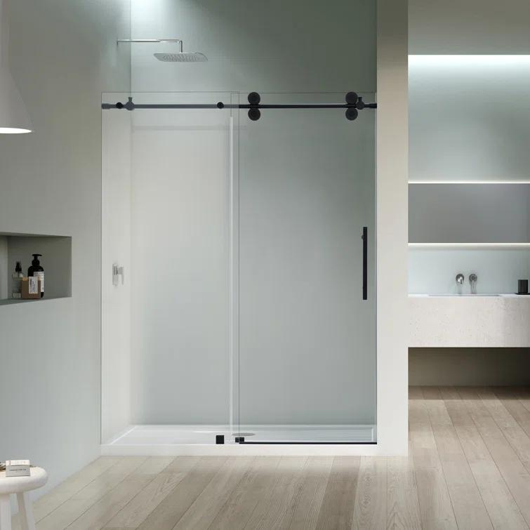 56" - 60" W x 78" H Single Sliding Frameless Shower Door