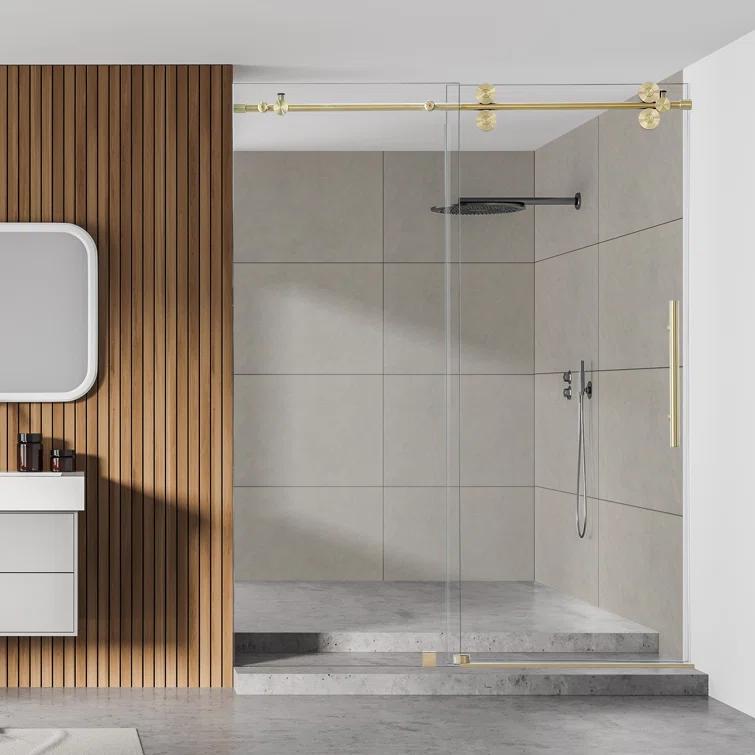 Altair SD80360-SS-BG 56" - 60" W x 78" H Single Sliding Frameless Shower Door
