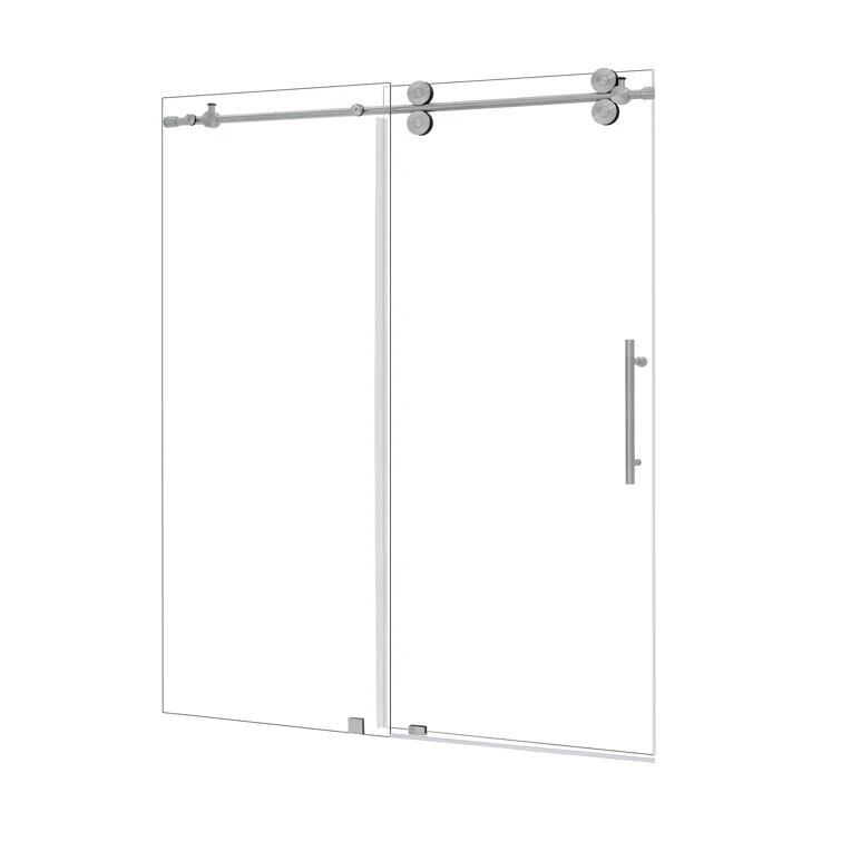 64" - 68" W x 78" H Single Sliding Frameless Shower Door