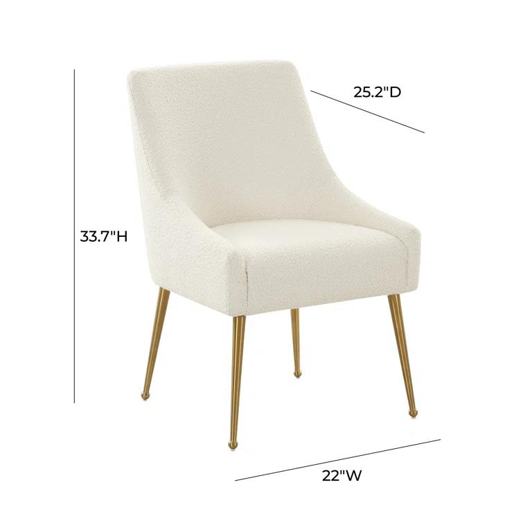 Beatrix 19'' H Velvet Upholstered Metal Parsons Chair