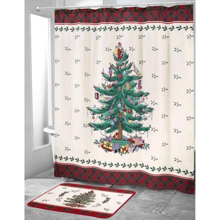 Spode® Christmas Tree Tartan Shower Curtain