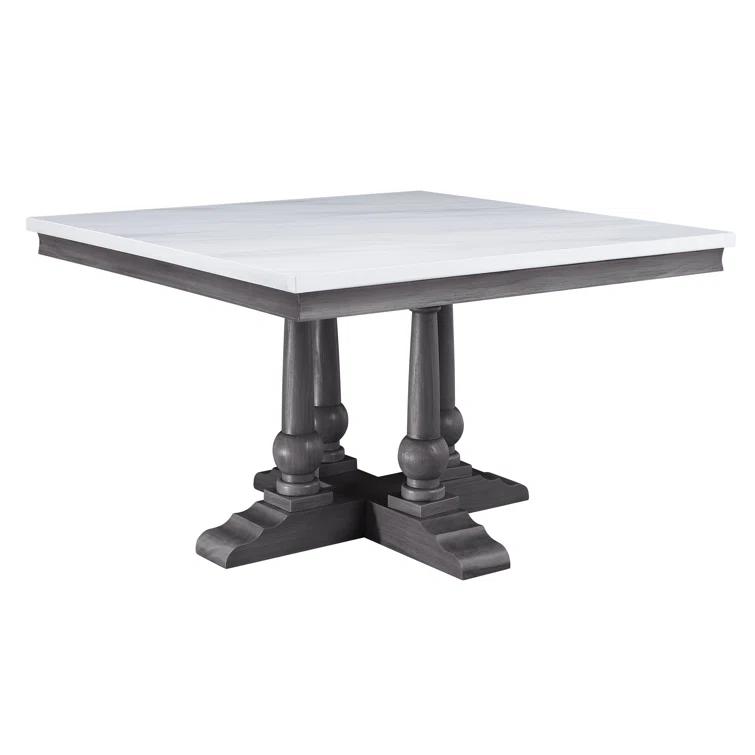Faux Marble Top Dining Table