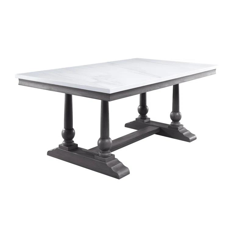 Faux Marble Top Dining Table