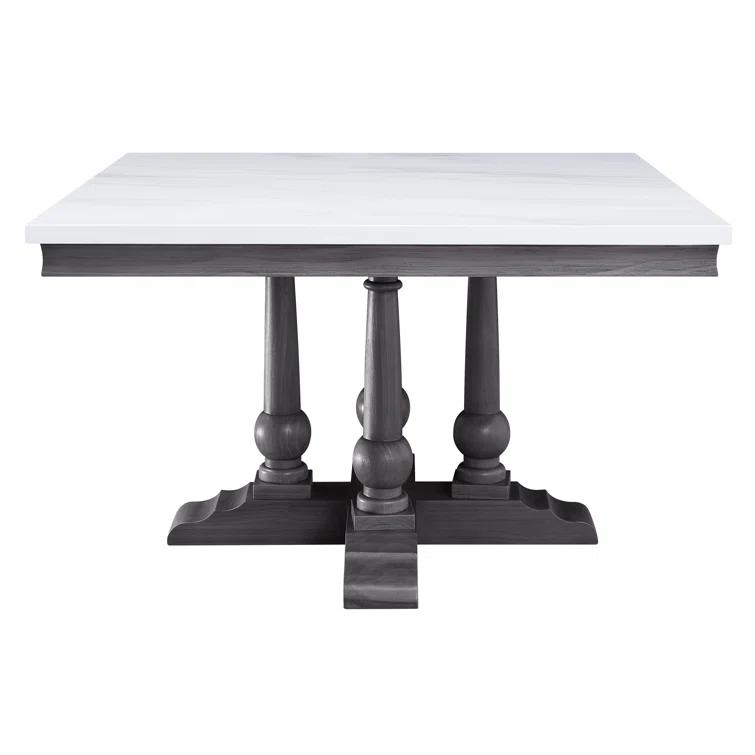 Faux Marble Top Dining Table