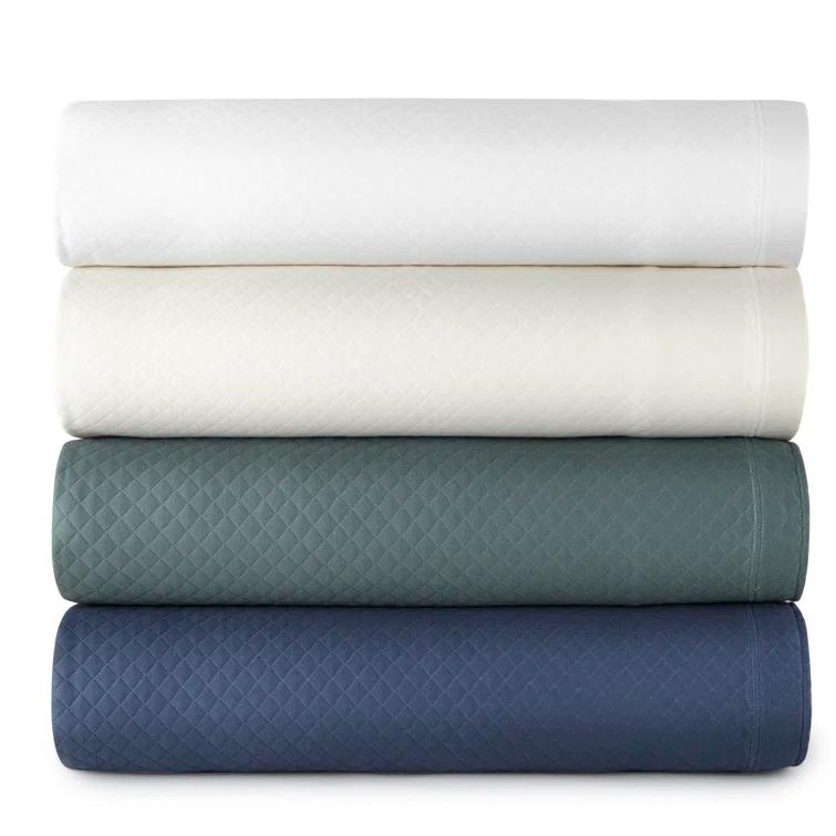 Peacock Alley Oxford Cotton Blend Coverlet