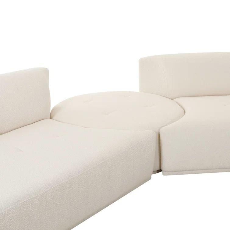 TOV Furniture Fickle Boucle 3-Piece Chaise Modular Sofa