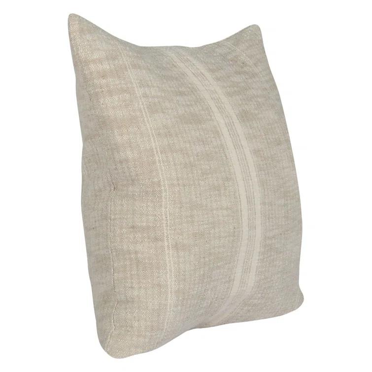 Lamina Pillow - Natural and Ivory / 22" x 22"