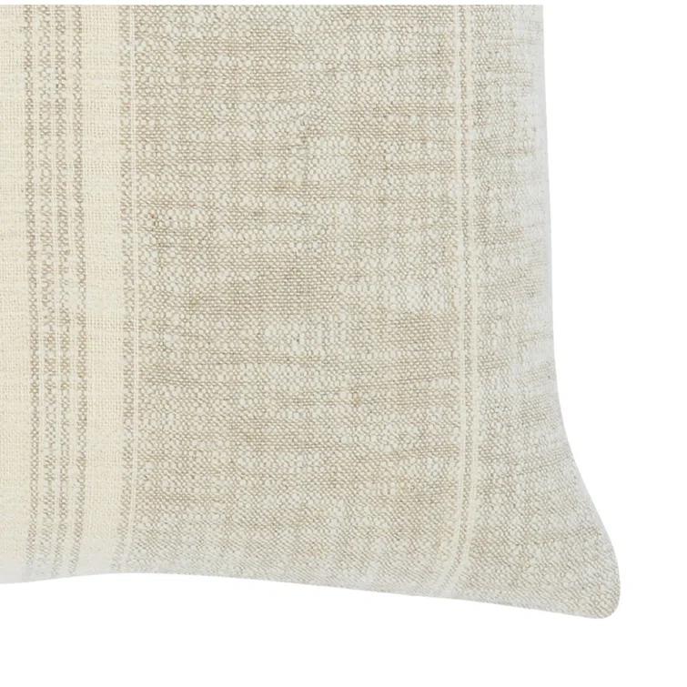 Lamina Pillow - Natural and Ivory / 22" x 22"