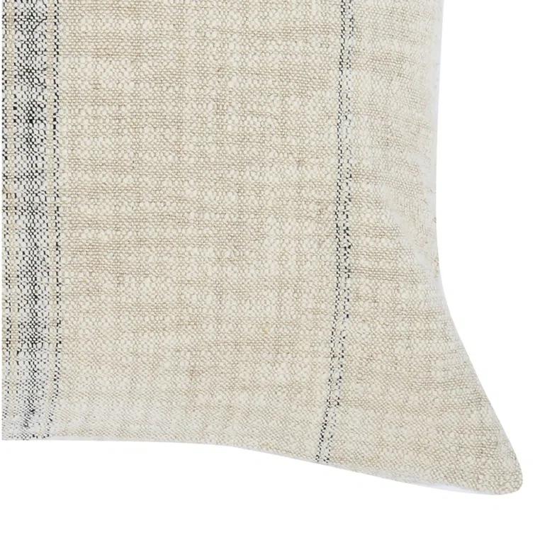 Lamina Pillow - Natural and Black / 16" x 36"