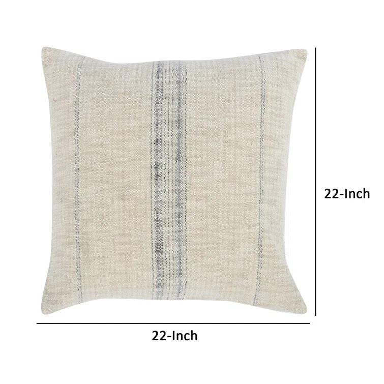 Lamina Pillow - Natural and Black / 22" x 22"