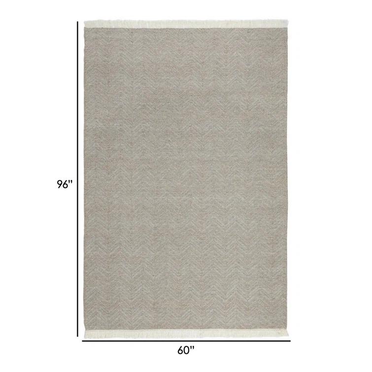 Handmade Flatweave Neutral Gray Rug