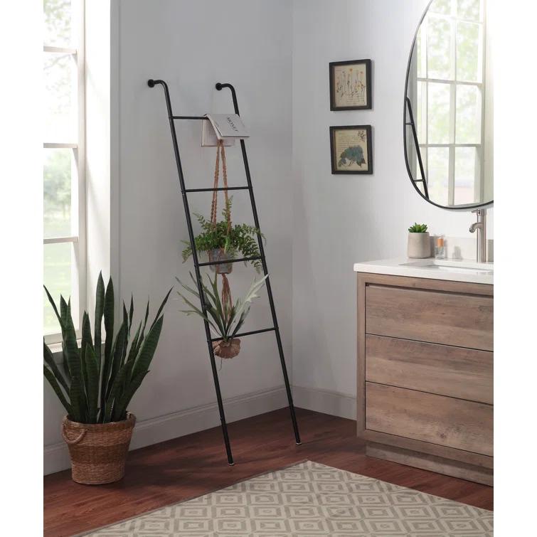 Classic Home/Bath/Bedroom Closet Leaning Ladder Rack