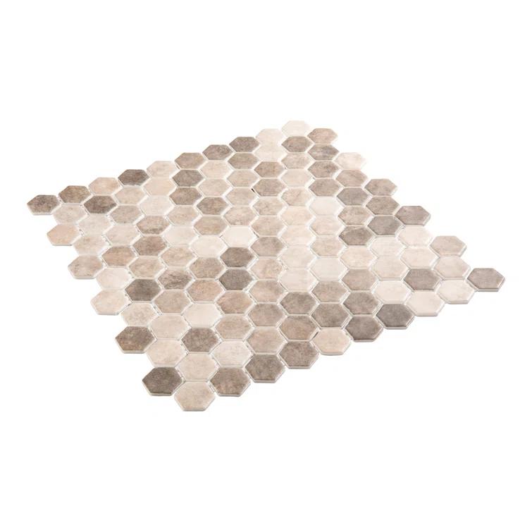 Trillions Hexagon Honeycomb Glass Mosaic Kitchen Backsplash, Bathroom, Shower, Pool, Wall and Floor Tile