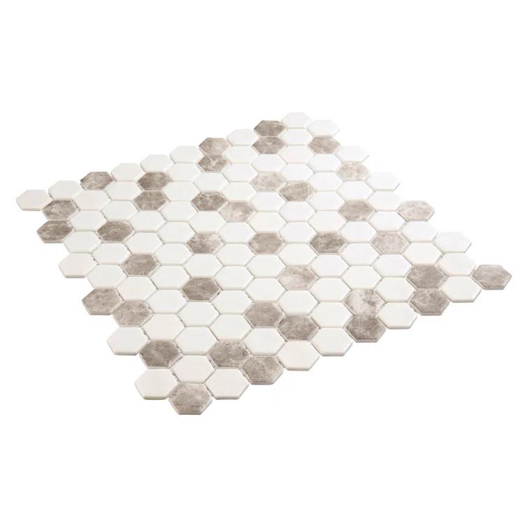 Trillions Hexagon Honeycomb Glass Mosaic Kitchen Backsplash, Bathroom, Shower, Pool, Wall and Floor Tile
