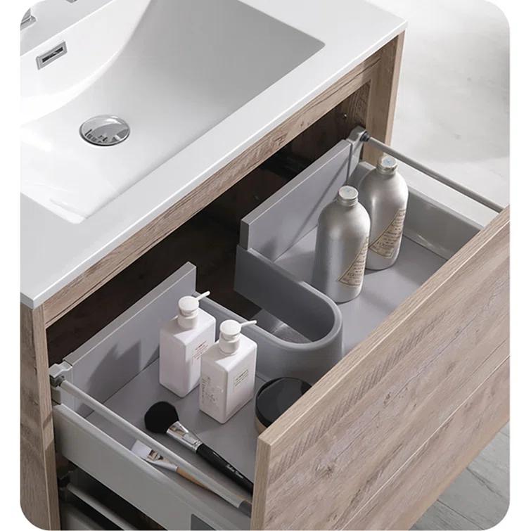 Catania 30" Wall Mount Single Modern Bathroom Cabinet - Cabinet Only (Top and Sink Not Included)