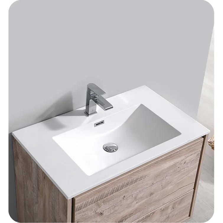 Catania 30" Wall Mount Single Modern Bathroom Cabinet - Cabinet Only (Top and Sink Not Included)