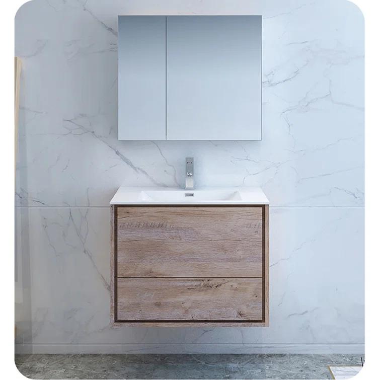Catania 30" Wall Mount Single Modern Bathroom Cabinet - Cabinet Only (Top and Sink Not Included)