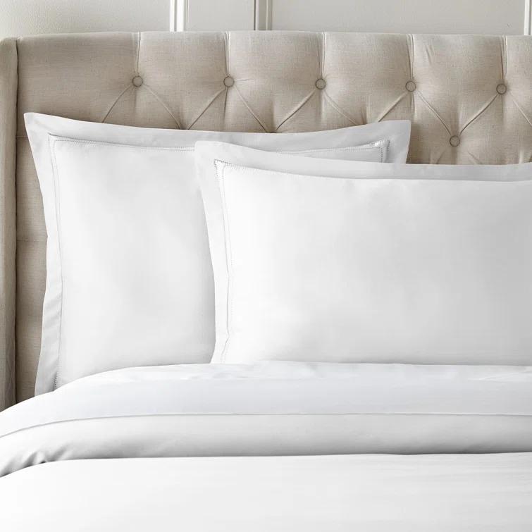 White Queen Cotton Sateen Weave Duvet Cover Set