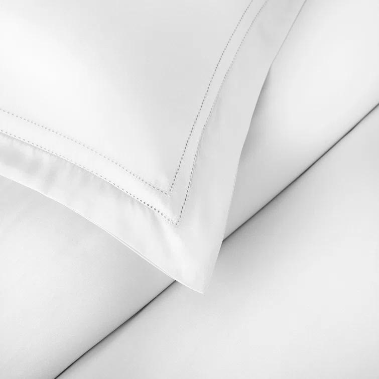 White Queen Cotton Sateen Weave Duvet Cover Set