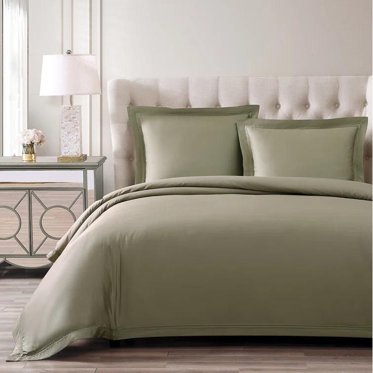 Ivory Queen Egyptian Cotton 3-Piece Duvet Cover Set