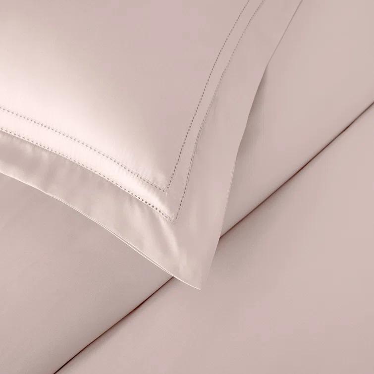 Pure Parima Luxury Duvet Cover Set 100% Certified Egyptian Cotton, Double Hem-Stitched Sateen Weave, Hidden Zipper Closure 1 Duvet Cover and 2 Pillow Shams (Linen, Queen)