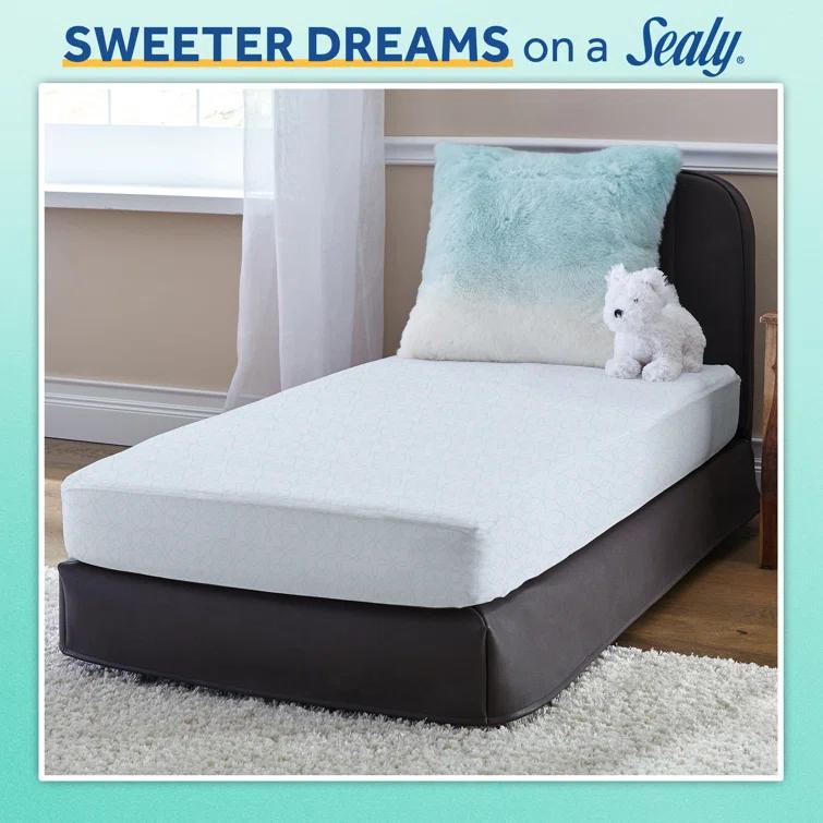 Sealy Baby Premium Firm Hypoallergenic Baby Crib Mattress & Toddler Bed Mattress, Waterproof Baby Mattress, 150 Coils, Air Quality Certified, 52"x28"