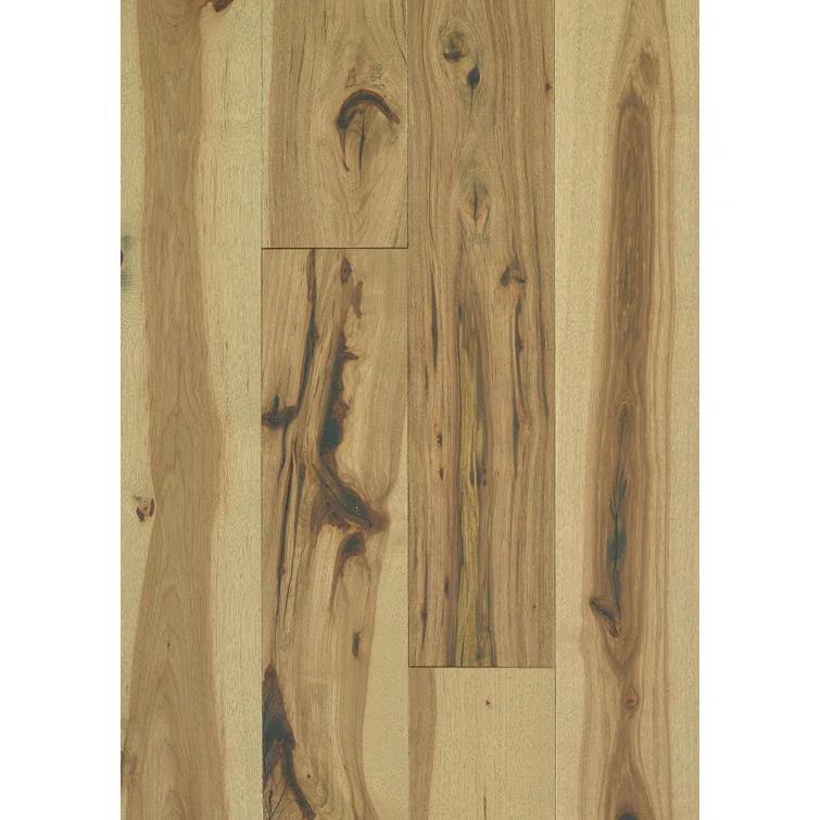 Chevalry Hickory 7-in W x 11.3 mm T x Varying Lengths Wire Brushed Engineered Hardwood Flooring