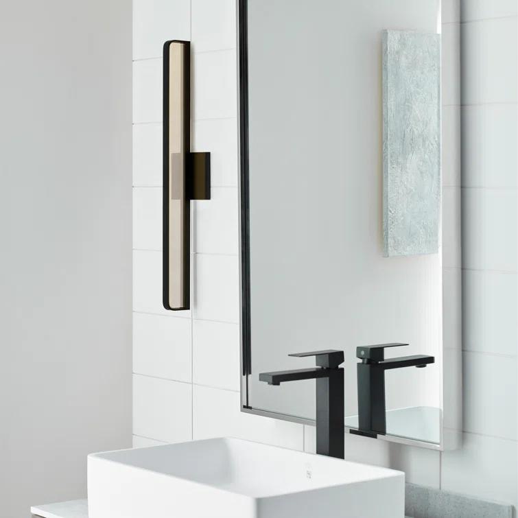 Matte Black 24" LED Dimmable Bath Bar Light