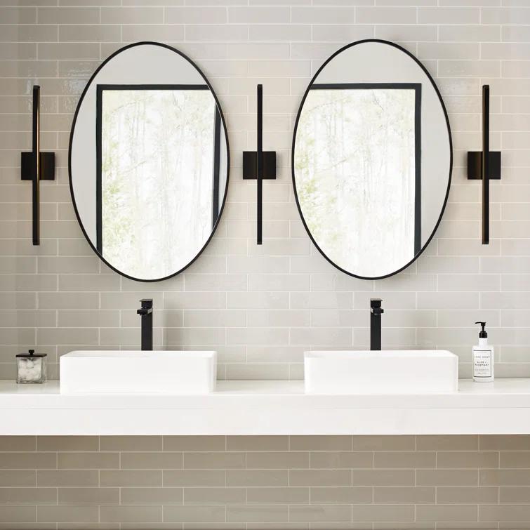 Matte Black 24" LED Dimmable Bath Bar Light