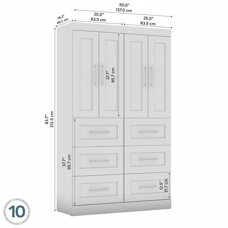 Wade Logan® Arlex Shelving Unit with 3 Drawers and Doors