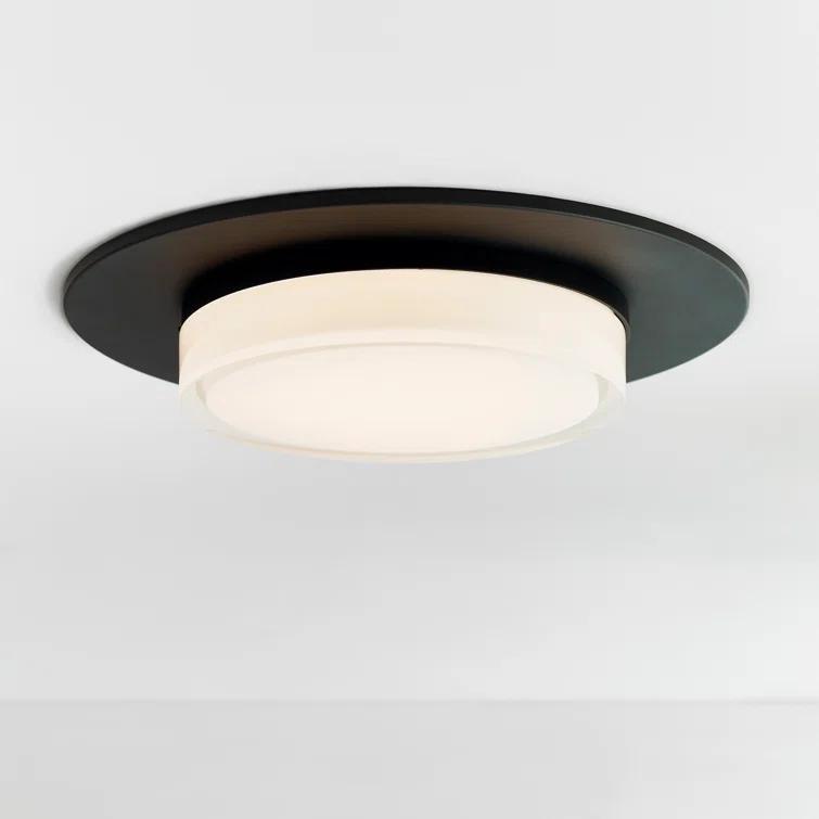 Nightshade Black 17'' Glass LED Flush Mount Light