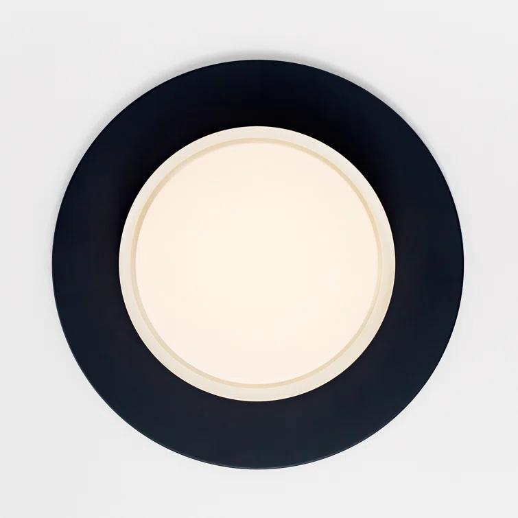 Nightshade Black 17'' Glass LED Flush Mount Light