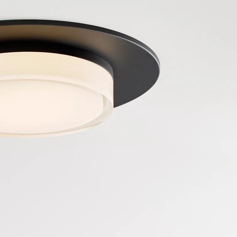 Nightshade Black 17'' Glass LED Flush Mount Light