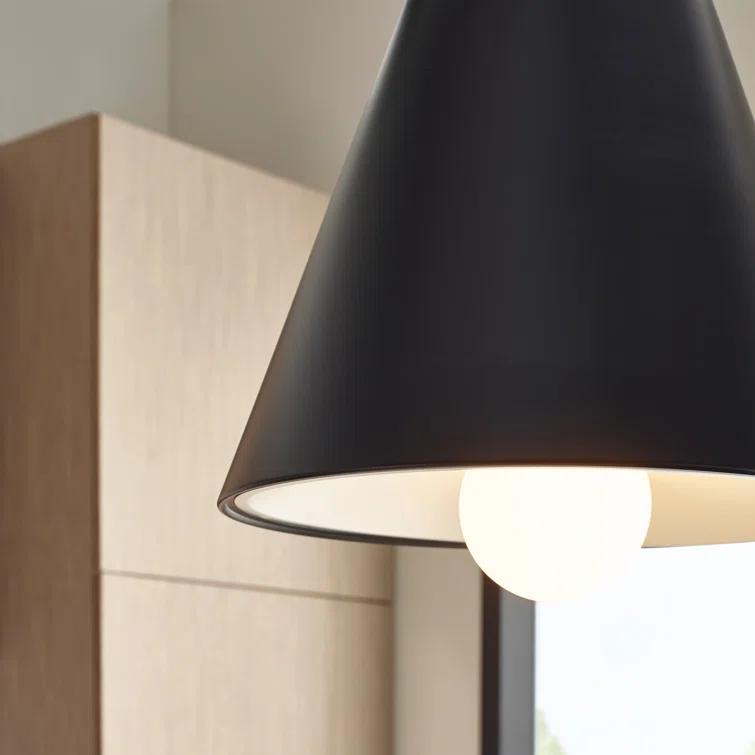 Matte Black Glass LED Contemporary Pendant Light