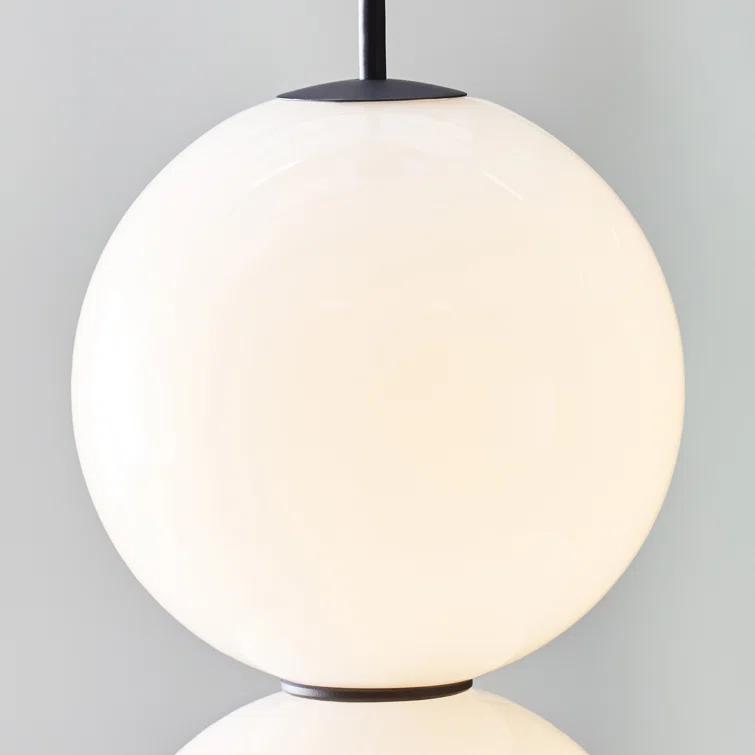 Nightshade Black Glass LED Globe Pendant Light
