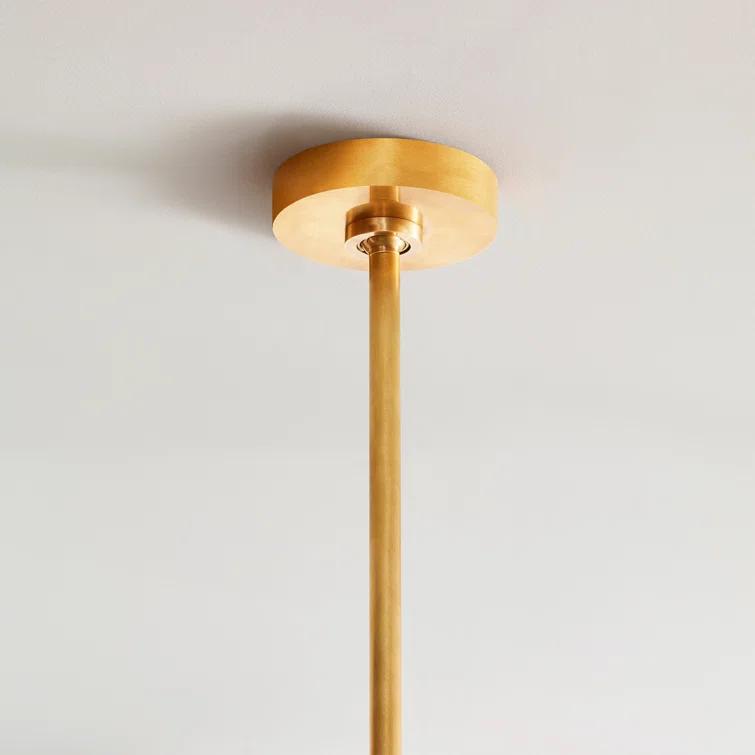 Ecliptic Natural Brass LED Pendant with Clear Glass Diffusion