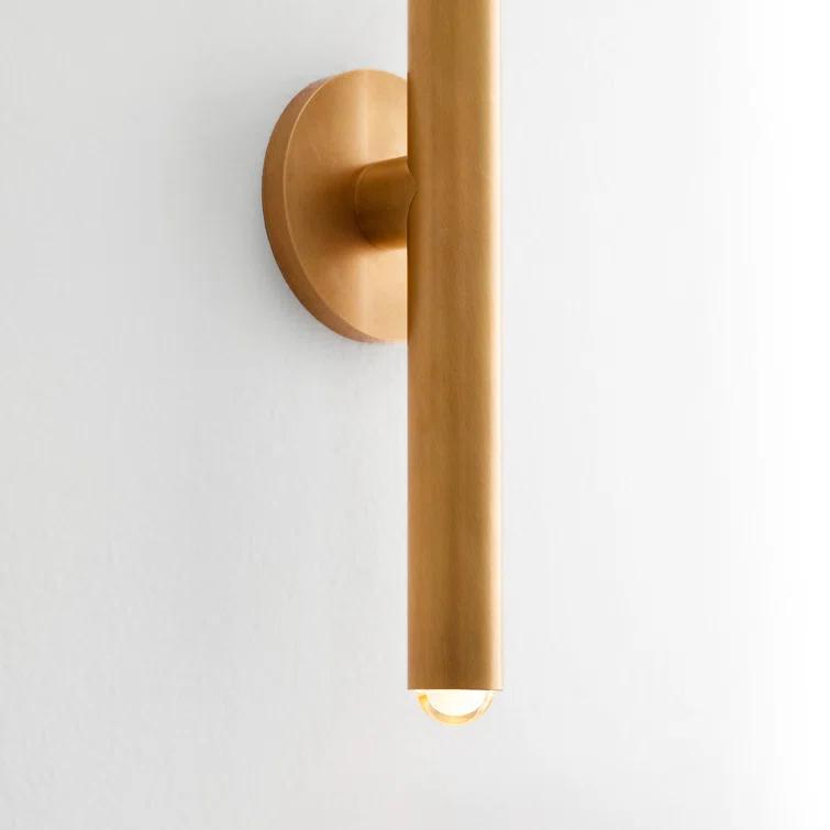 Elegant Brass 16" Dimmable LED Wall Sconce
