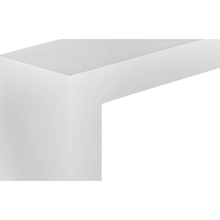 Lazarus White Fiber-Reinforced Concrete Outdoor Dining Bench