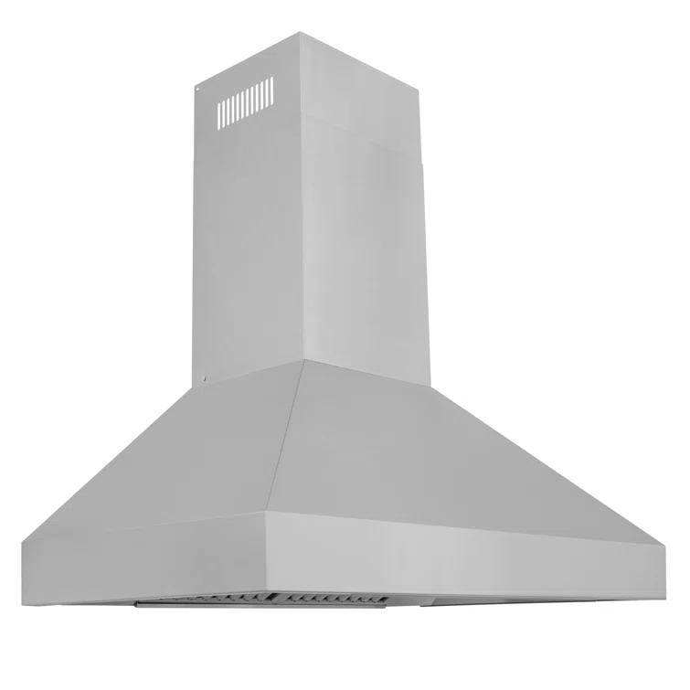 ZLINE ZLINE 36 in. Designer Series Satin Stainless Steel Convertible Vent Wall Mount Range Hood 8KBS-36