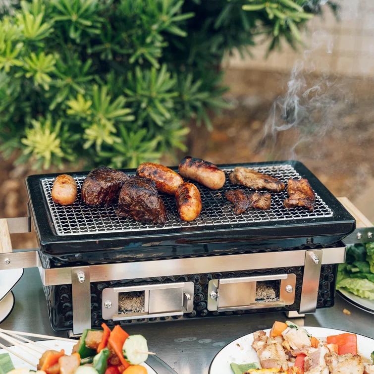 Square16''Charcoal BBQ Grill Hibachi Grill