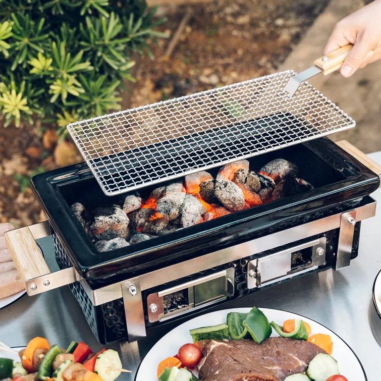 Square16''Charcoal BBQ Grill Hibachi Grill