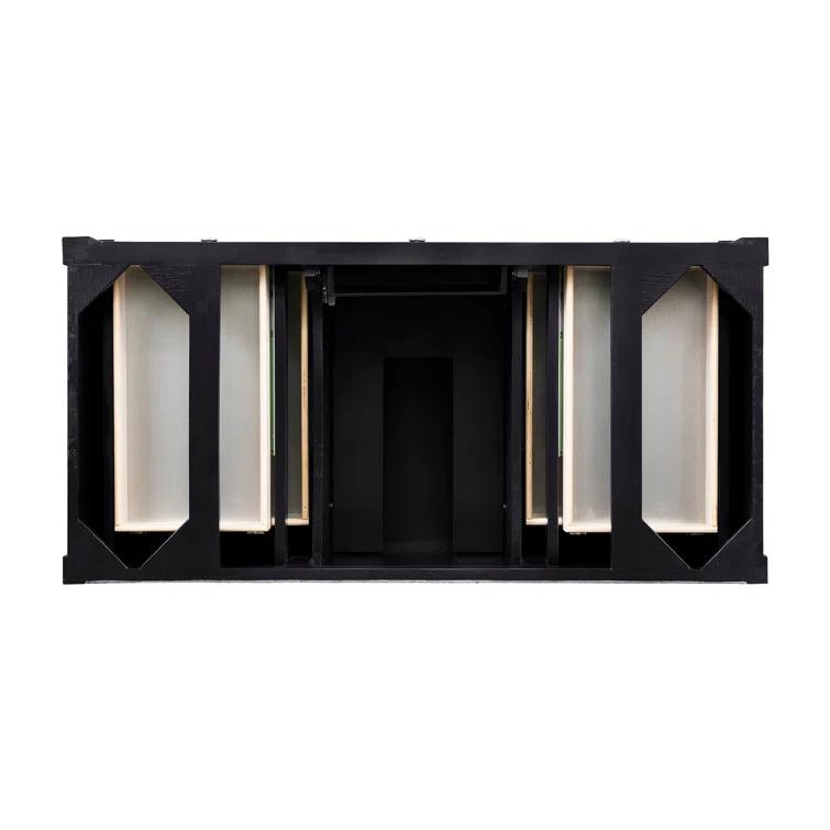 Black 47'' Plywood Single Vanity with Multiple Drawers