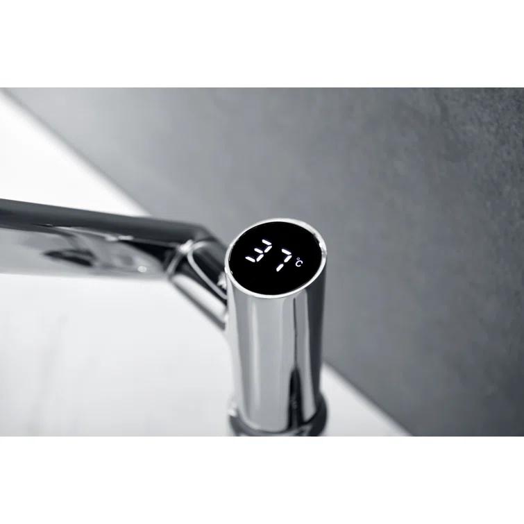Lefton Rotatable Single Hole Bathroom Faucet with Temperature Display BF2204