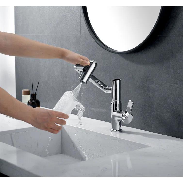 Lefton Rotatable Single Hole Bathroom Faucet with Temperature Display BF2204