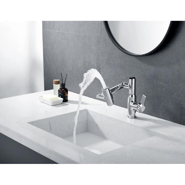 Lefton Rotatable Single Hole Bathroom Faucet with Temperature Display BF2204