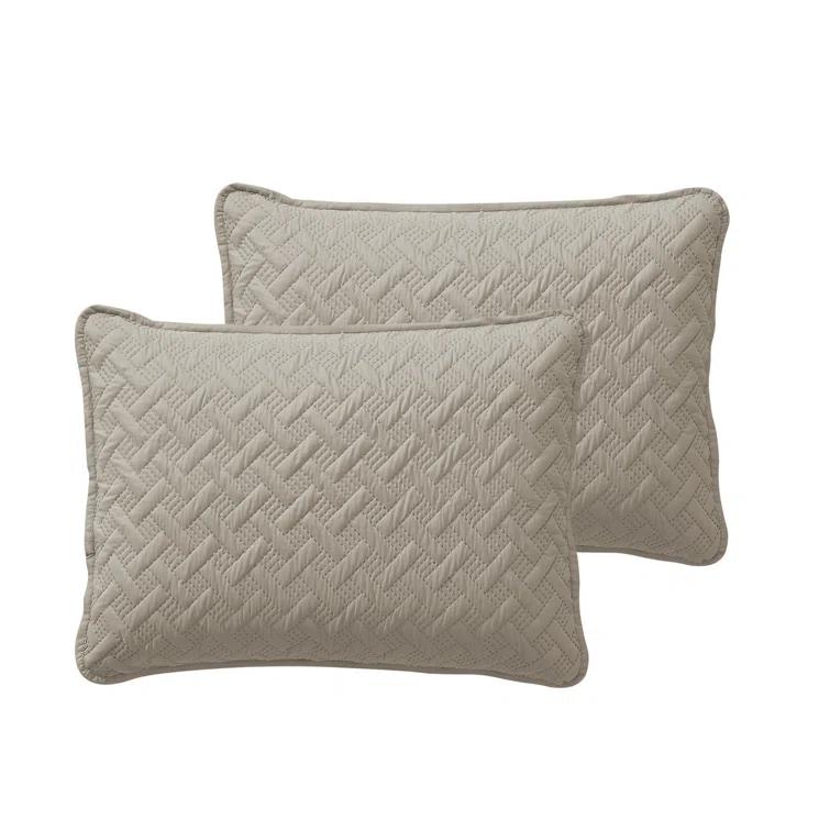 Nina Embossed Basketweave Quilt Set